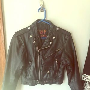 Vintage 1980’s genuine leather moto jacket
